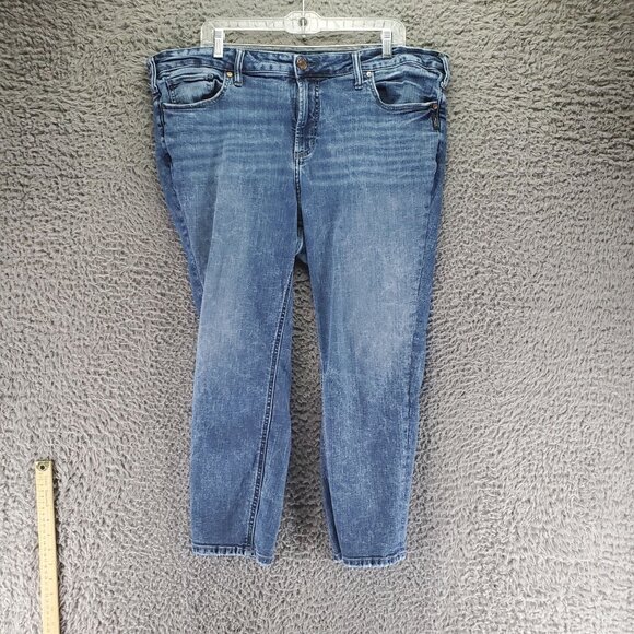 Silver Jeans Womens 20 Blue Suki Capri Stretch Denim - Picture 1 of 10